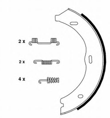 HELLA 8da355050561 -  Комплект тормозных колодок, стояночная тормозная система