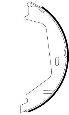HELLA 8da355050591 -  Комплект тормозных колодок, стояночная тормозная система
