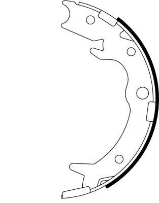 HELLA 8da355050621 -  Комплект тормозных колодок, стояночная тормозная система