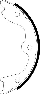 HELLA 8da355050691 -  Комплект тормозных колодок, стояночная тормозная система