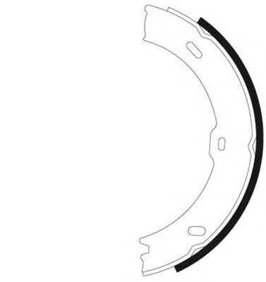 HELLA 8da355050761 -  Комплект тормозных колодок, стояночная тормозная система