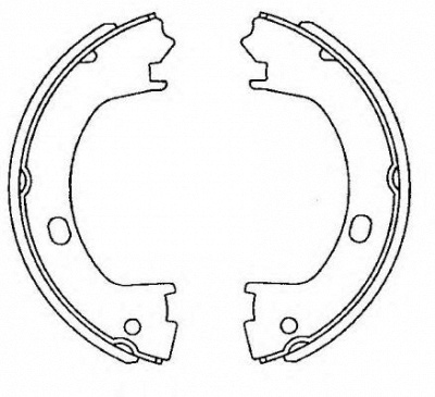 HELLA 8da355050831 -  Комплект тормозных колодок, стояночная тормозная система