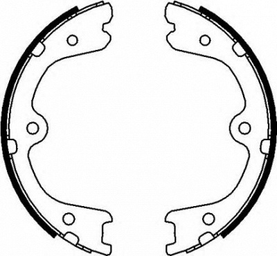 HELLA 8da355050861 -  Комплект тормозных колодок, стояночная тормозная система