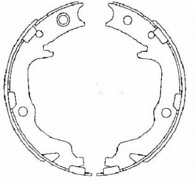 HELLA 8da355050871 -  Комплект тормозных колодок, стояночная тормозная система