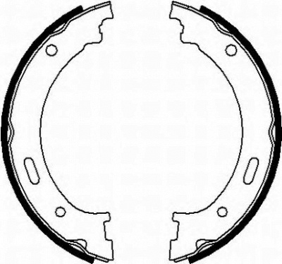 HELLA 8da355050901 -  Комплект тормозных колодок, стояночная тормозная система
