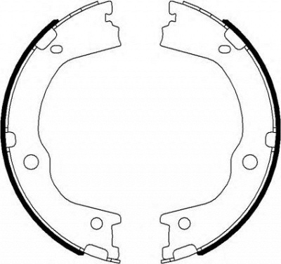 HELLA 8da355050931 -  Комплект тормозных колодок, стояночная тормозная система