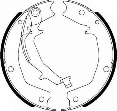 HELLA 8da355051031 -  Комплект тормозных колодок, стояночная тормозная система