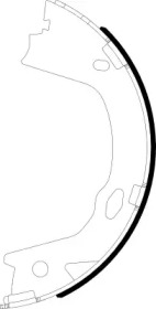 HELLA 8da355051221 -  Комплект тормозных колодок, стояночная тормозная система