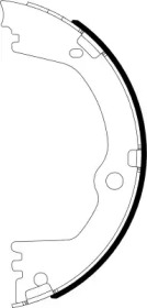 HELLA 8da355051231 -  Комплект тормозных колодок, стояночная тормозная система