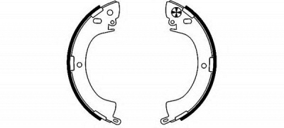 HELLA 8db355000821 -  Комплект тормозных колодок