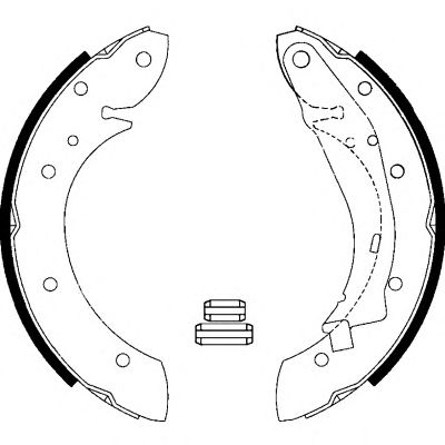 HELLA 8db355001721 -  Комплект тормозных колодок