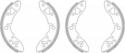 HELLA 8db355003101 -  Комплект тормозных колодок