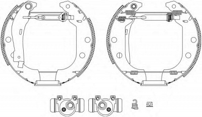 HELLA 8db355003691 -  Комплект тормозных колодок