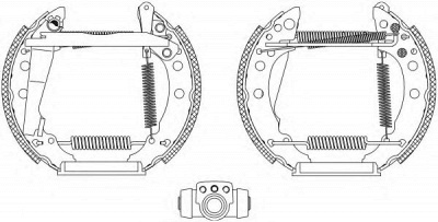 HELLA 8db355003711 -  Комплект тормозных колодок