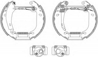 HELLA 8db355003811 -  Комплект тормозных колодок