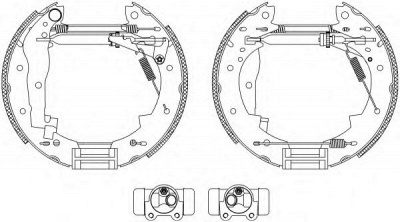 HELLA 8db355003851 -  Комплект тормозных колодок