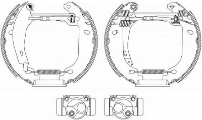 HELLA 8db355003871 -  Комплект тормозных колодок