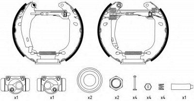 HELLA 8db355003911 -  Комплект тормозных колодок