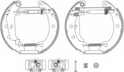 HELLA 8db355004011 -  Комплект тормозных колодок