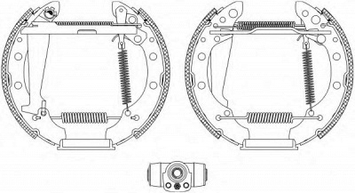 HELLA 8db355004051 -  Комплект тормозных колодок