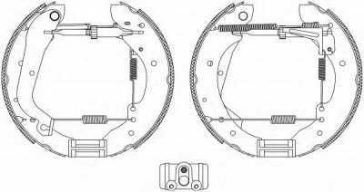 HELLA 8db355004171 -  Комплект тормозных колодок