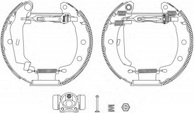 HELLA 8db355004261 -  Комплект тормозных колодок