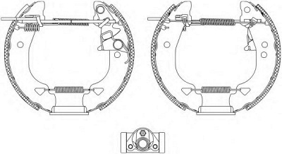 HELLA 8db355004331 -  Комплект тормозных колодок