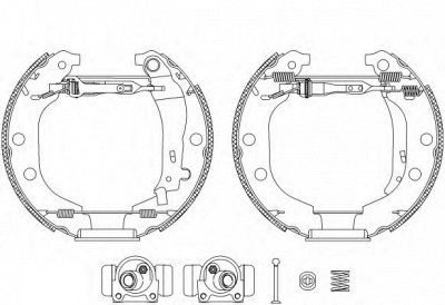 HELLA 8db355004371 -  Комплект тормозных колодок