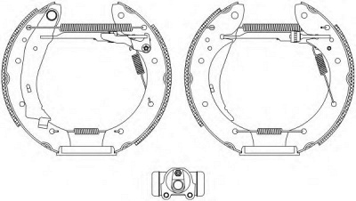 HELLA 8db355004501 -  Комплект тормозных колодок