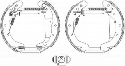 HELLA 8db355004581 -  Комплект тормозных колодок