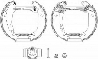 HELLA 8db355004711 -  Комплект тормозных колодок