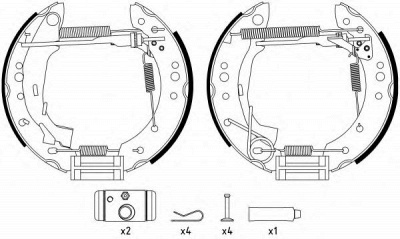 HELLA 8db355004741 -  Комплект тормозных колодок
