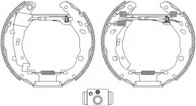 HELLA 8db355004901 -  Комплект тормозных колодок
