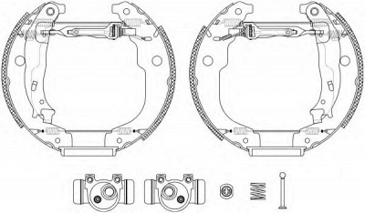 HELLA 8db355005001 -  Комплект тормозных колодок