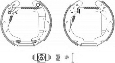 HELLA 8db355005051 -  Комплект тормозных колодок