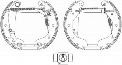 HELLA 8db355005221 -  Комплект тормозных колодок