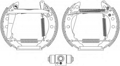 HELLA 8db355005241 -  Комплект тормозных колодок