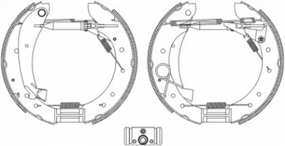 HELLA 8db355005281 -  Комплект тормозных колодок