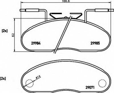 HELLA 8db355005341 -  Комплект тормозных колодок, дисковый тормоз
