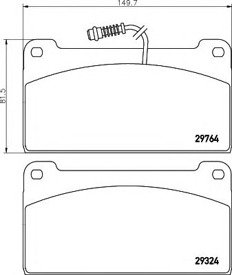 HELLA 8db355005441 -  Комплект тормозных колодок, дисковый тормоз