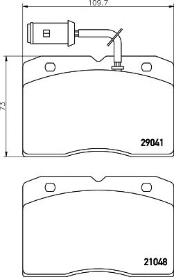 HELLA 8db355005481 -  Комплект тормозных колодок, дисковый тормоз