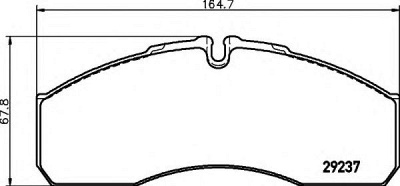 HELLA 8db355005561 -  Комплект тормозных колодок, дисковый тормоз