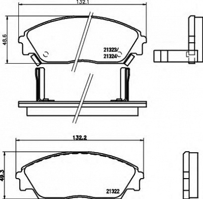 HELLA 8db355005661 -  Комплект тормозных колодок, дисковый тормоз