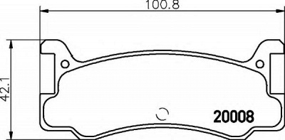 HELLA 8db355005701 -  Комплект тормозных колодок, дисковый тормоз