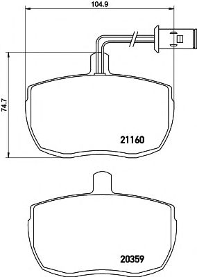 HELLA 8db355005831 -  Комплект тормозных колодок, дисковый тормоз