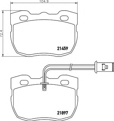 HELLA 8db355005841 -  Комплект тормозных колодок, дисковый тормоз