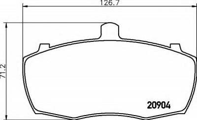 HELLA 8db355005851 -  Комплект тормозных колодок, дисковый тормоз