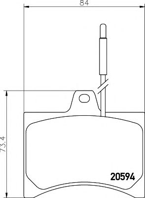 HELLA 8db355005891 -  Комплект тормозных колодок, дисковый тормоз