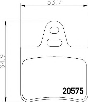 HELLA 8db355005901 -  Комплект тормозных колодок, дисковый тормоз