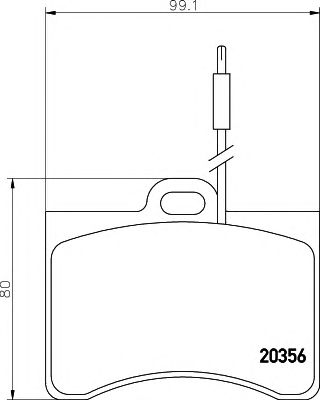 HELLA 8db355005911 -  Комплект тормозных колодок, дисковый тормоз